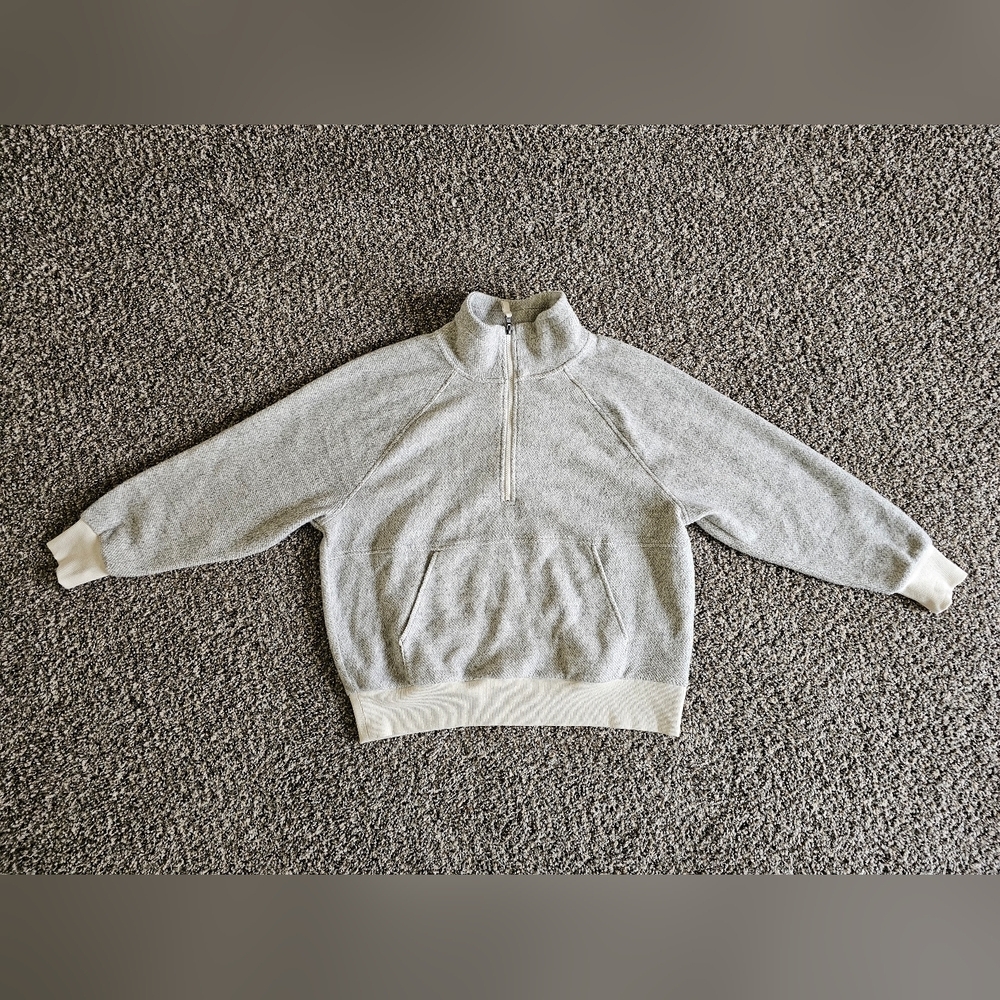 Lou & Grey Light Heather Gray Zip Hoodie